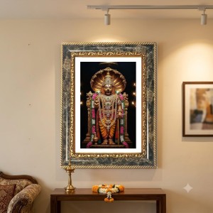 Narasimha Decorative Photo Frame With White Mount | Premium Wall & Tabletop Picture Frame | Home, Office & Temple Decoration | 10x14 Inch (Pack Of 1) (F32367)