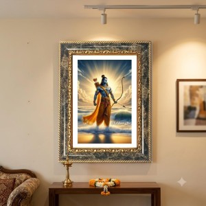 Lakshman Decorative Photo Frame With White Mount | Premium Wall & Tabletop Picture Frame | Home, Office & Temple Decoration | 8x12 Inch (Pack Of 1) (F33064)