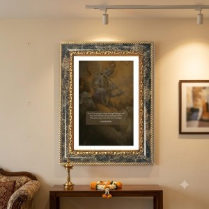 Lord Krishna Decorative Photo Frame With White Mount | Premium Wall & Tabletop Picture Frame | Home, Office & Temple Decoration | 8x12 Inch (Pack Of 1) (F32540) Lord Krishna Decorative Photo Frame With White Mount | Premium Wall & Tabletop Picture Frame | Home, Office & Temple Decoration | 8x12 Inch (Pack Of 1) (F32540)