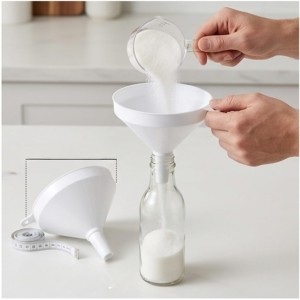 Plastic Funnel Set of 2 | Wide Mouth Multipurpose Liquid Transfer Funnel | Food Grade Durable Funnel for Kitchen, Oil, Water, Juice, Bottles| Easy Pour No-Spill Design Plastic Funnel Set of 2 | Wide Mouth Multipurpose Liquid Transfer Funnel | Food Grade Durable Funnel for Kitchen, Oil, Water, Juice, Bottles| Easy Pour No-Spill Design