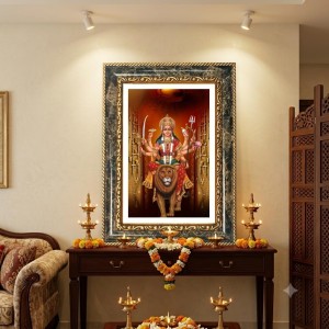 Lord Jagannatha Decorative Photo Frame With White Mount | Premium Wall & Tabletop Picture Frame | Home, Office & Temple Decoration | 12x16 Inch (Pack Of 1) (F33183)