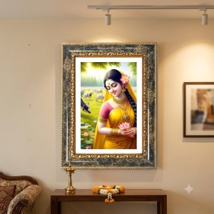 Radhaa Decorative Photo Frame With White Mount | Premium Wall & Tabletop Picture Frame | Home, Office & Temple Decoration | 10x14 Inch (Pack Of 1) (F31489)