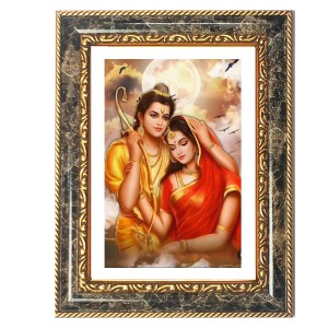Lord Ram And Sita Decorative Photo Frame With White Mount | Premium Wall & Tabletop Picture Frame | Home, Office & Temple Decoration | 8x12 Inch (Pack Of 1) (F32514) Lord Ram And Sita Decorative Photo Frame With White Mount | Premium Wall & Tabletop Picture Frame | Home, Office & Temple Decoration | 8x12 Inch (Pack Of 1) (F32514)