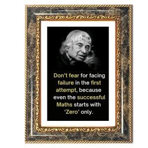 Abdul Kalam Decorative Photo Frame With White Mount | Premium Wall & Tabletop Picture Frame | Home, Office & Temple Decoration | 12x16 Inch (Pack Of 1) (F32524)