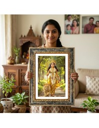 Buddha Decorative Photo Frame With White Mount | Premium Wall & Tabletop Picture Frame | Home, Office & Temple Decoration | 12x16 Inch (Pack Of 1) (F31422)
