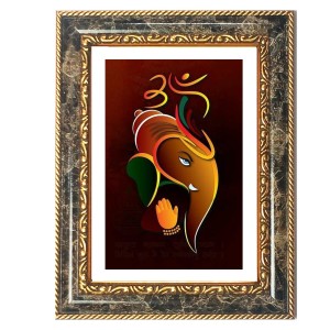 Ganeshaa Decorative Photo Frame With White Mount | Premium Wall & Tabletop Picture Frame | Home, Office & Temple Decoration | 12x16 Inch (Pack Of 1) (F32436)