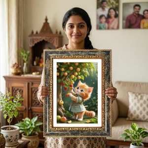 Kitten Decorative Photo Frame With White Mount | Premium Wall & Tabletop Picture Frame | Home, Office & Temple Decoration | 10x14 Inch (Pack Of 1) (F31467) Kitten Decorative Photo Frame With White Mount | Premium Wall & Tabletop Picture Frame | Home, Office & Temple Decoration | 10x14 Inch (Pack Of 1) (F31467)