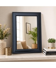 Acrylic Wall Mirror with Black Frame | Lightweight Shatter-Resistant Decorative Mirror for Entryway, Living Room, Bedroom & Bathroom | Durable, Clear Reflection | Wall Mounted Home DÃ©cor