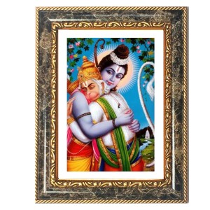 Ganeshaa And Krishna Decorative Photo Frame With White Mount | Premium Wall & Tabletop Picture Frame | Home, Office & Temple Decoration | 8x12 Inch (Pack Of 1) (F33119)