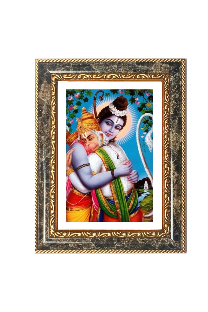 Ganeshaa And Krishna Decorative Photo Frame With White Mount | Premium Wall & Tabletop Picture Frame | Home, Office & Temple Decoration | 8x12 Inch (Pack Of 1) (F33119)