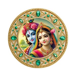 Lord Krishna and Radhaa Fridge Magnet Wooden | Glossy Sublimation Print | 4x4 Inch | Strong Magnet Back | Decorative Magnet for Fridge, Almirah & Temple Decor (F23784) Lord Krishna and Radhaa Fridge Magnet Wooden | Glossy Sublimation Print | 4x4 Inch | Strong Magnet Back | Decorative Magnet for Fridge, Almirah & Temple Decor (F23784)