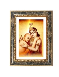 Krishna Sudama Decorative Photo Frame With White Mount | Premium Wall & Tabletop Picture Frame | Home, Office & Temple Decoration | 8x12 Inch (Pack Of 1) (F31493)