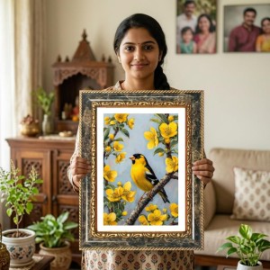 American Goldfinch Decorative Photo Frame With White Mount | Premium Wall & Tabletop Picture Frame | Home, Office & Temple Decoration | 10x14 Inch (Pack Of 1) (F31555) American Goldfinch Decorative Photo Frame With White Mount | Premium Wall & Tabletop Picture Frame | Home, Office & Temple Decoration | 10x14 Inch (Pack Of 1) (F31555)