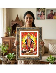 Kali Decorative Photo Frame With White Mount | Premium Wall & Tabletop Picture Frame | Home, Office & Temple Decoration | 8x12 Inch (Pack Of 1) (F32620)