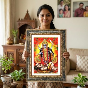 Kali Decorative Photo Frame With White Mount | Premium Wall & Tabletop Picture Frame | Home, Office & Temple Decoration | 8x12 Inch (Pack Of 1) (F32620) Kali Decorative Photo Frame With White Mount | Premium Wall & Tabletop Picture Frame | Home, Office & Temple Decoration | 8x12 Inch (Pack Of 1) (F32620)