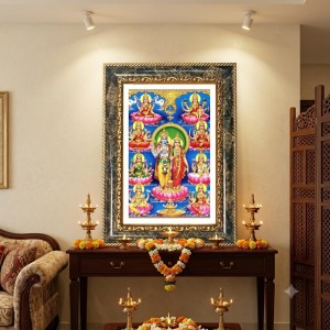 Lakshmi Decorative Photo Frame With White Mount | Premium Wall & Tabletop Picture Frame | Home, Office & Temple Decoration | 8x12 Inch (Pack Of 1) (F33190) Lakshmi Decorative Photo Frame With White Mount | Premium Wall & Tabletop Picture Frame | Home, Office & Temple Decoration | 8x12 Inch (Pack Of 1) (F33190)
