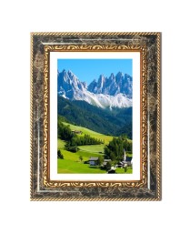 Mountain Village Decorative Photo Frame With White Mount | Premium Wall & Tabletop Picture Frame | Home, Office & Temple Decoration | 10x14 Inch (Pack Of 1) (F31454)