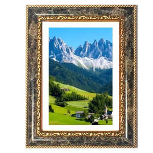 Mountain Village Decorative Photo Frame With White Mount | Premium Wall & Tabletop Picture Frame | Home, Office & Temple Decoration | 10x14 Inch (Pack Of 1) (F31454)