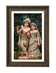 Divine Radhaa Krishna Big Photo Frame - 20x28 Inches For Home,Temple & Office Decoration (F10670)