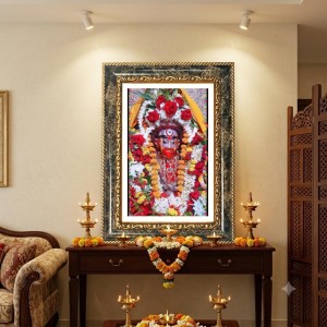 Kali Decorative Photo Frame With White Mount | Premium Wall & Tabletop Picture Frame | Home, Office & Temple Decoration | 8x12 Inch (Pack Of 1) (F32659)