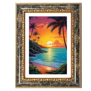 Tropical Sunset Canvas Wall Art Decorative Photo Frame With White Mount | Premium Wall & Tabletop Picture Frame | Home, Office & Temple Decoration | 8x12 Inch (Pack Of 1) (F32660) Tropical Sunset Canvas Wall Art Decorative Photo Frame With White Mount | Premium Wall & Tabletop Picture Frame | Home, Office & Temple Decoration | 8x12 Inch (Pack Of 1) (F32660)