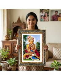 Bal Krishna Decorative Photo Frame With White Mount | Premium Wall & Tabletop Picture Frame | Home, Office & Temple Decoration | 10x14 Inch (Pack Of 1) (F32557)