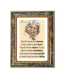 Abdul Kalam Decorative Photo Frame With White Mount | Premium Wall & Tabletop Picture Frame | Home, Office & Temple Decoration | 12x16 Inch (Pack Of 1) (F32481)