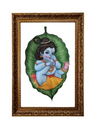 Little Bal Gopal Big Photo Frame - 20x28 Inches For Home,Temple & Office Decoration (F11267)