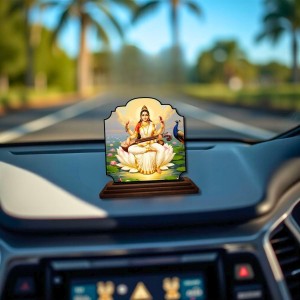 Car Dashboard/Table Top Goddess Saraswathi Wooden Rectangle Photo Stand 3x4 Inches, Compact & Stylish Spiritual Display for Car, Home & Office (Pack of 1) (F22312) Car Dashboard/Table Top Goddess Saraswathi Wooden Rectangle Photo Stand 3x4 Inches, Compact & Stylish Spiritual Display for Car, Home & Office (Pack of 1) (F22312)