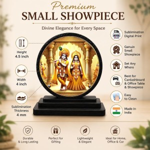 Car Dashboard Wooden Radhaa Krishna Showpiece | 4 X 4.5 Inch Sublimation Printed Decorative Stand | 4 Mm MDF | Home Decor | Made in India (F33537) Car Dashboard Wooden Radhaa Krishna Showpiece | 4 X 4.5 Inch Sublimation Printed Decorative Stand | 4 Mm MDF | Home Decor | Made in India (F33537)