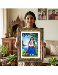 Radhaa Decorative Photo Frame With White Mount | Premium Wall & Tabletop Picture Frame | Home, Office & Temple Decoration | 10x14 Inch (Pack Of 1) (F32625)