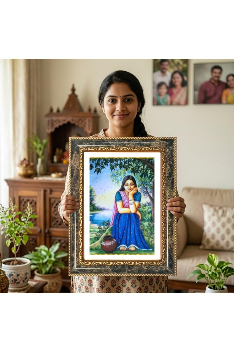 Radhaa Decorative Photo Frame With White Mount | Premium Wall & Tabletop Picture Frame | Home, Office & Temple Decoration | 10x14 Inch (Pack Of 1) (F32625)