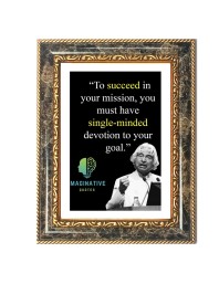 A.P.J. Abdul Kalam Quote Decorative Photo Frame With White Mount | Premium Wall & Tabletop Picture Frame | Home, Office & Temple Decoration | 10x14 Inch (Pack Of 1) (F33035)