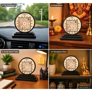 Car Dashboard Wooden Vastu Decorative Yantra Showpiece | 4 X 4.5 Inch Sublimation Printed Decorative Stand | 4 Mm MDF | Home Decor | Made in India (F33561) Car Dashboard Wooden Vastu Decorative Yantra Showpiece | 4 X 4.5 Inch Sublimation Printed Decorative Stand | 4 Mm MDF | Home Decor | Made in India (F33561)