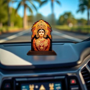 Car Dashboard/Table Top Goddess Durga Wooden Temple Photo Stand 3x4 Inches, Compact & Stylish Spiritual Display for Car, Home & Office (Pack of 1) (F22592) Car Dashboard/Table Top Goddess Durga Wooden Temple Photo Stand 3x4 Inches, Compact & Stylish Spiritual Display for Car, Home & Office (Pack of 1) (F22592)