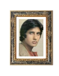 Amitabh Bachchan Decorative Photo Frame With White Mount | Premium Wall & Tabletop Picture Frame | Home, Office & Temple Decoration | 8x12 Inch (Pack Of 1) (F31279)