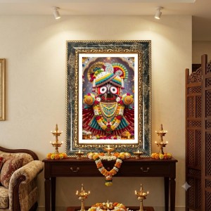 Ram Darbar Decorative Photo Frame With White Mount | Premium Wall & Tabletop Picture Frame | Home, Office & Temple Decoration | 12x16 Inch (Pack Of 1) (F33122)