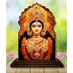 Car Dashboard/Table Top Goddess Durga Wooden Temple Photo Stand 3x4 Inches, Compact & Stylish Spiritual Display for Car, Home & Office (Pack of 1) (F22592) Car Dashboard/Table Top Goddess Durga Wooden Temple Photo Stand 3x4 Inches, Compact & Stylish Spiritual Display for Car, Home & Office (Pack of 1) (F22592)