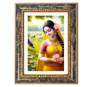 Radhaa Decorative Photo Frame With White Mount | Premium Wall & Tabletop Picture Frame | Home, Office & Temple Decoration | 10x14 Inch (Pack Of 1) (F31489)