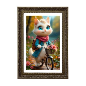 Cute, Anthropomorphic White Cat Big Photo Frame - 20x28 Inches For Home,Temple & Office Decoration (F10700) Cute, Anthropomorphic White Cat Big Photo Frame - 20x28 Inches For Home,Temple & Office Decoration (F10700)