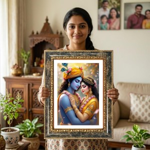 Mata Amritanandamayi Decorative Photo Frame With White Mount | Premium Wall & Tabletop Picture Frame | Home, Office & Temple Decoration | 12x16 Inch (Pack Of 1) (F33188) Mata Amritanandamayi Decorative Photo Frame With White Mount | Premium Wall & Tabletop Picture Frame | Home, Office & Temple Decoration | 12x16 Inch (Pack Of 1) (F33188)