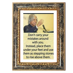 Abdul Kalam Decorative Photo Frame With White Mount | Premium Wall & Tabletop Picture Frame | Home, Office & Temple Decoration | 10x14 Inch (Pack Of 1) (F32570)
