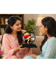 Car Dashboard Wooden Feng Shui Tortoise Showpiece | 4 X 4.5 Inch Sublimation Printed Decorative Stand | 4 Mm MDF | Home Decor | Made in India (F33547)