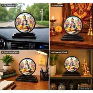 Car Dashboard Wooden Lord Krishna Showpiece | 4 X 4.5 Inch Sublimation Printed Decorative Stand | 4 Mm MDF | Home Decor | Made in India (F33337) Car Dashboard Wooden Lord Krishna Showpiece | 4 X 4.5 Inch Sublimation Printed Decorative Stand | 4 Mm MDF | Home Decor | Made in India (F33337)