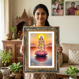 Murugann Decorative Photo Frame With White Mount | Premium Wall & Tabletop Picture Frame | Home, Office & Temple Decoration | 8x12 Inch (Pack Of 1) (F31549) Murugann Decorative Photo Frame With White Mount | Premium Wall & Tabletop Picture Frame | Home, Office & Temple Decoration | 8x12 Inch (Pack Of 1) (F31549)