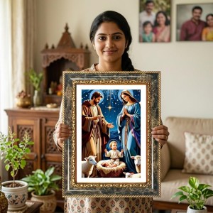 Jesus Christ Decorative Photo Frame With White Mount | Premium Wall & Tabletop Picture Frame | Home, Office & Temple Decoration | 8x12 Inch (Pack Of 1) (F31382) Jesus Christ Decorative Photo Frame With White Mount | Premium Wall & Tabletop Picture Frame | Home, Office & Temple Decoration | 8x12 Inch (Pack Of 1) (F31382)