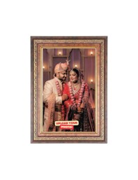 Customized Antique Gold & Brown Decorative Photo Frame with Single Photo Upload | Personalized Vintage Picture Frame for Home D&eacute;cor, Wall & Tabletop Display | Gift for Birthday, Anniversary & Wedding | 10x14 Inch Photo Size