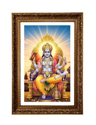 Lord Vishnu Big Photo Frame - 20x28 Inches For Home,Temple & Office Decoration (F11166)