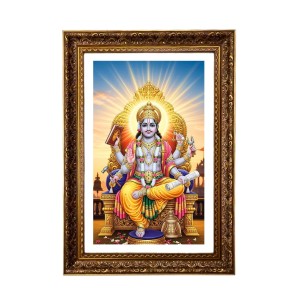Lord Vishnu Big Photo Frame - 20x28 Inches For Home,Temple & Office Decoration (F11166)