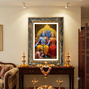 Rama And Sita Decorative Photo Frame With White Mount | Premium Wall & Tabletop Picture Frame | Home, Office & Temple Decoration | 8x12 Inch (Pack Of 1) (F32493) Rama And Sita Decorative Photo Frame With White Mount | Premium Wall & Tabletop Picture Frame | Home, Office & Temple Decoration | 8x12 Inch (Pack Of 1) (F32493)